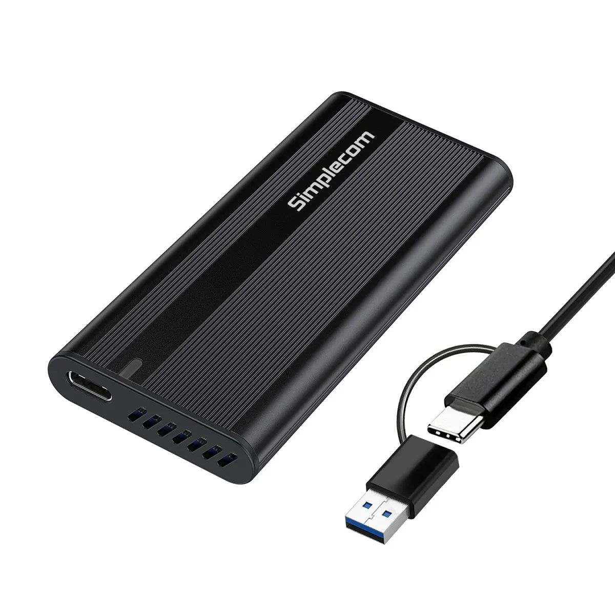 Simplecom SE505 NVMe M.2 SSD to USB-C Enclosure USB 3.2 Gen 2 10Gbps Ultra-slim aluminium case To...