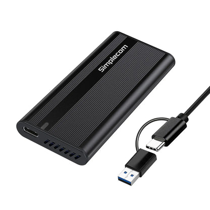 Simplecom SE505 NVMe M.2 SSD to USB-C Enclosure USB 3.2 Gen 2 10Gbps Ultra-slim aluminium case To...