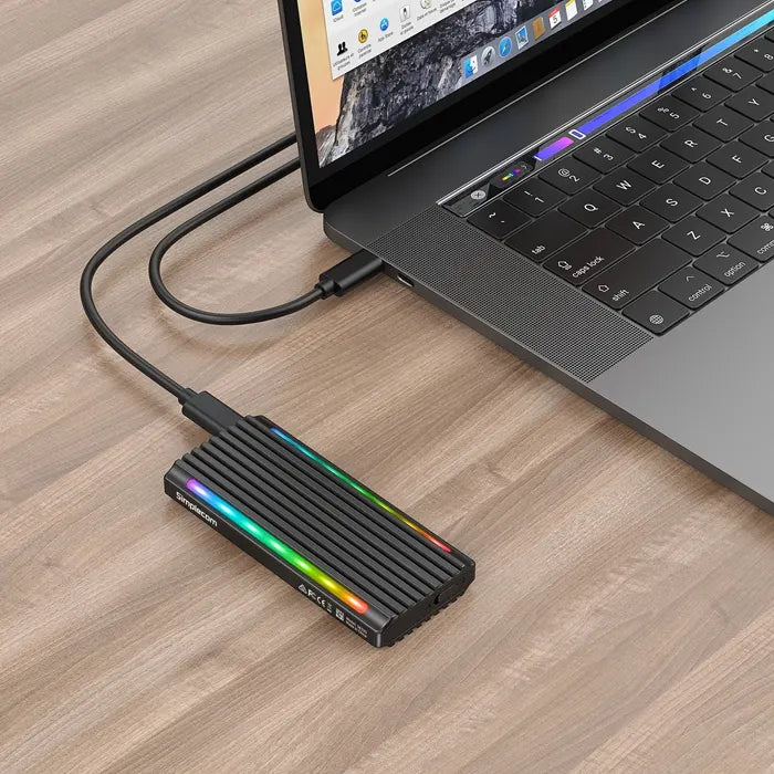 Simplecom SE525 NVMe / SATA M.2 SSD USB-C Enclosure with RGB Light USB 3.2 Gen 2 10Gbps - Hard Dr... - Image 4