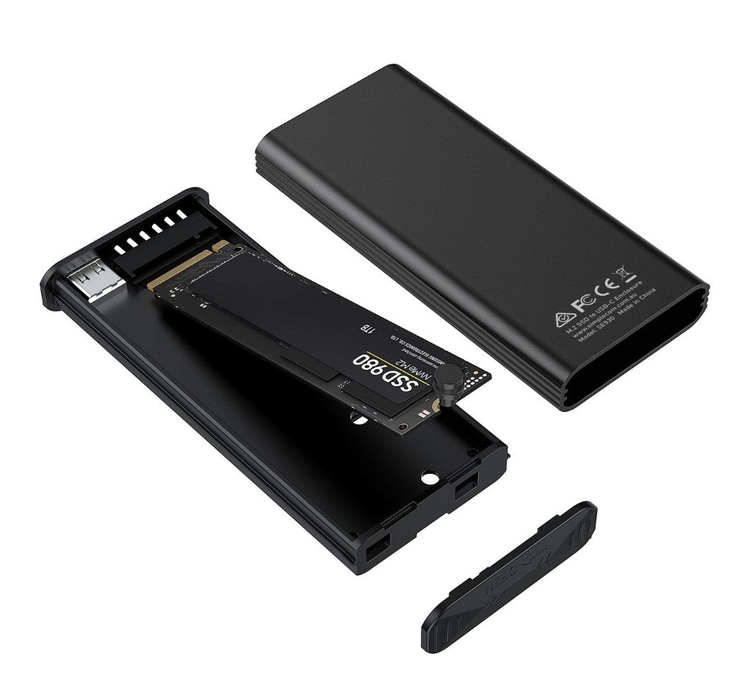 Simplecom SE530 NVMe / SATA M.2 SSD to USB-C Enclosure with SMART LED Screen USB 3.2 Gen 2 10Gbps... - Image 3