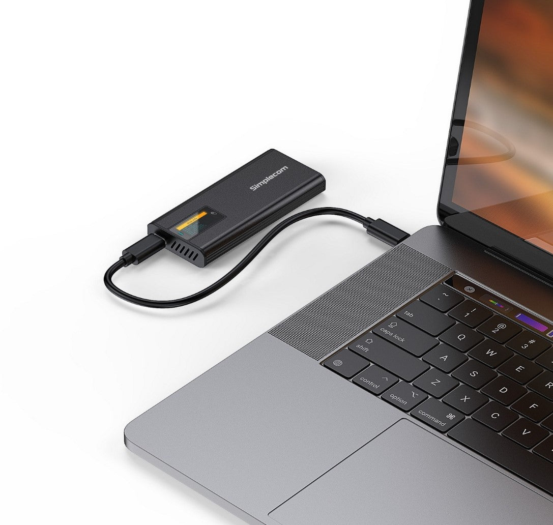 Simplecom SE530 NVMe / SATA M.2 SSD to USB-C Enclosure with SMART LED Screen USB 3.2 Gen 2 10Gbps... - Image 4