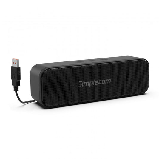 Simplecom UM228 Portable USB Stereo Soundbar Speaker Plug and Play with Volume Control for PC Lap...