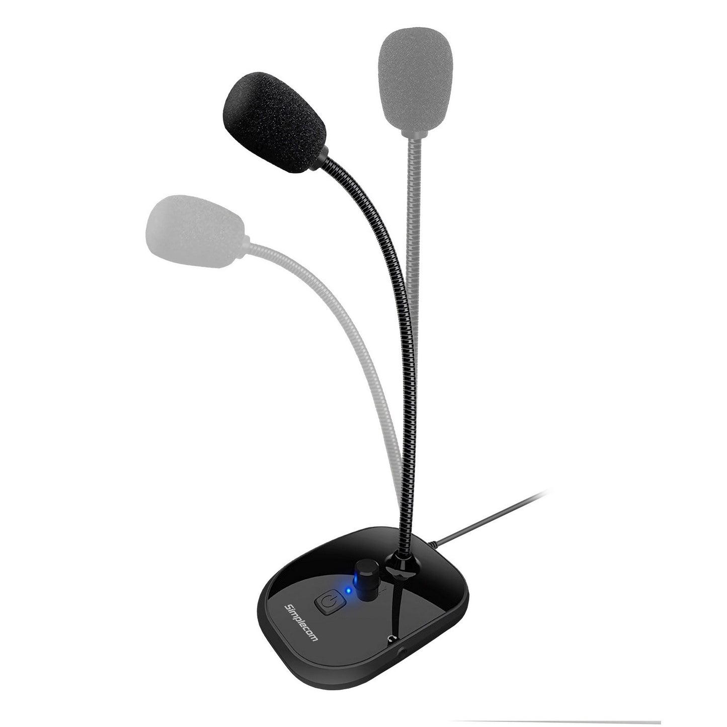 Simplecom UM360 Plug and Play USB Desktop Microphone with Headphone Jack - Speakers, Headsets  Mic - Image 3