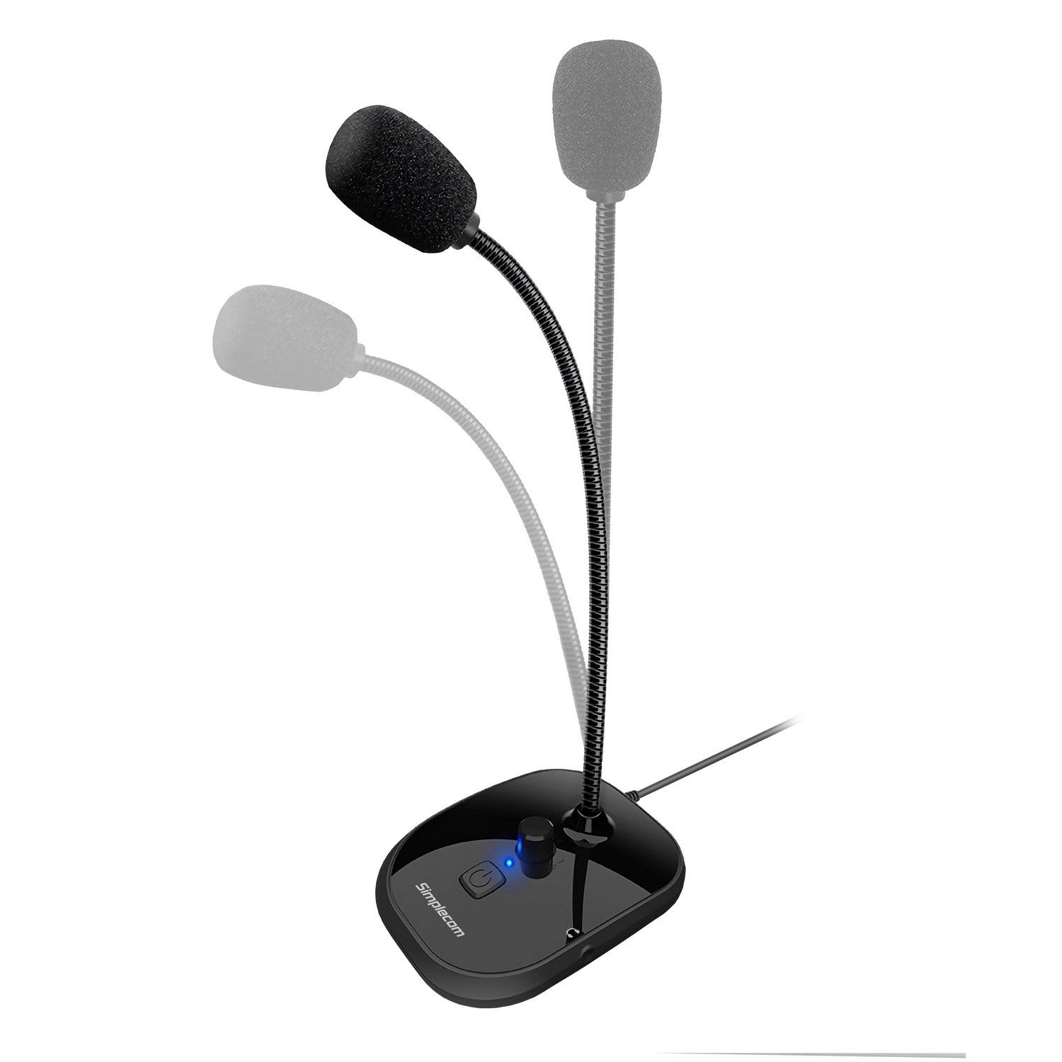 Simplecom UM360 Plug and Play USB Desktop Microphone with Headphone Jack - Speakers, Headsets  Mic - Image 3