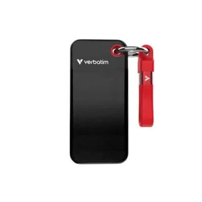 Verbatim 1TB Pocket SSD USB 3.2 Gen 2 1TB Black Red Convenient Keyring cable holder. Compact, Rug... - Image 2