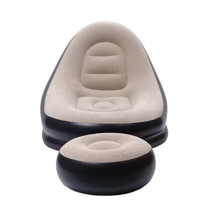 Gardeon Inflatable Chair with Ottoman Air Sofa Blow Up Air Chair for Camping with Pump - Image 3