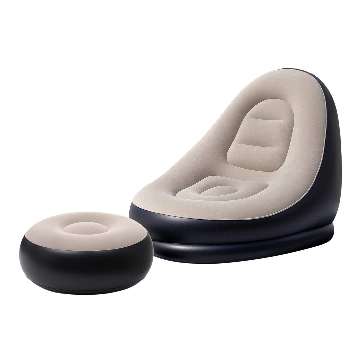 Gardeon Inflatable Chair with Ottoman Air Sofa Blow Up Air Chair for Camping with Pump - Image 7