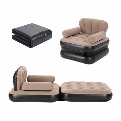 Gardeon Inflatable Chair Sun Lounge Air Sofa Blow Up Air Chair for Camping with Pump - Image 3