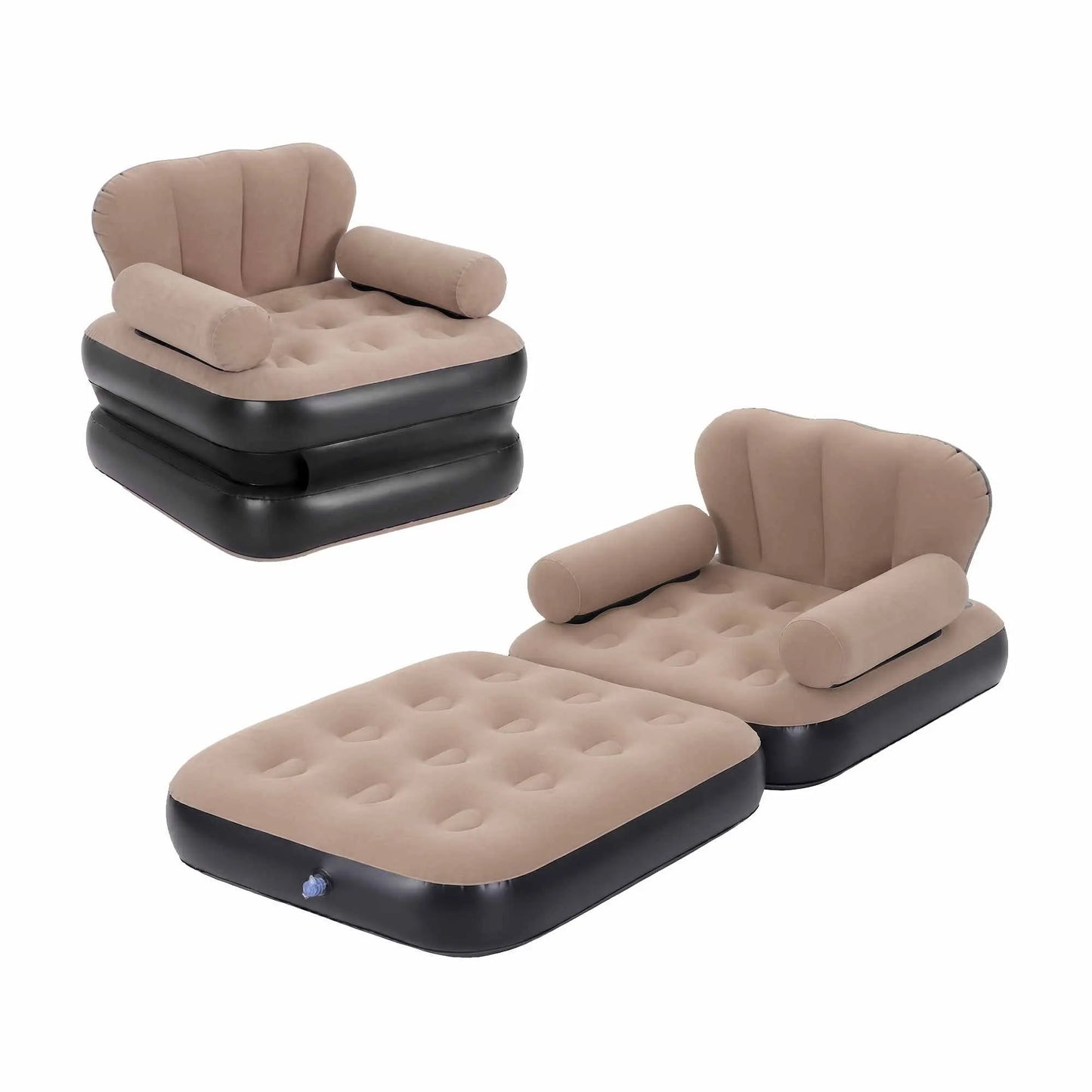 Gardeon Inflatable Chair Sun Lounge Air Sofa Blow Up Air Chair for Camping with Pump - Image 9