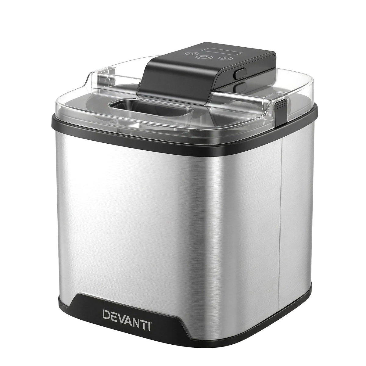 Devanti Ice Cream Maker Slushie Machine 2L Homemade Gelato Sorbet Sliver - Image 2