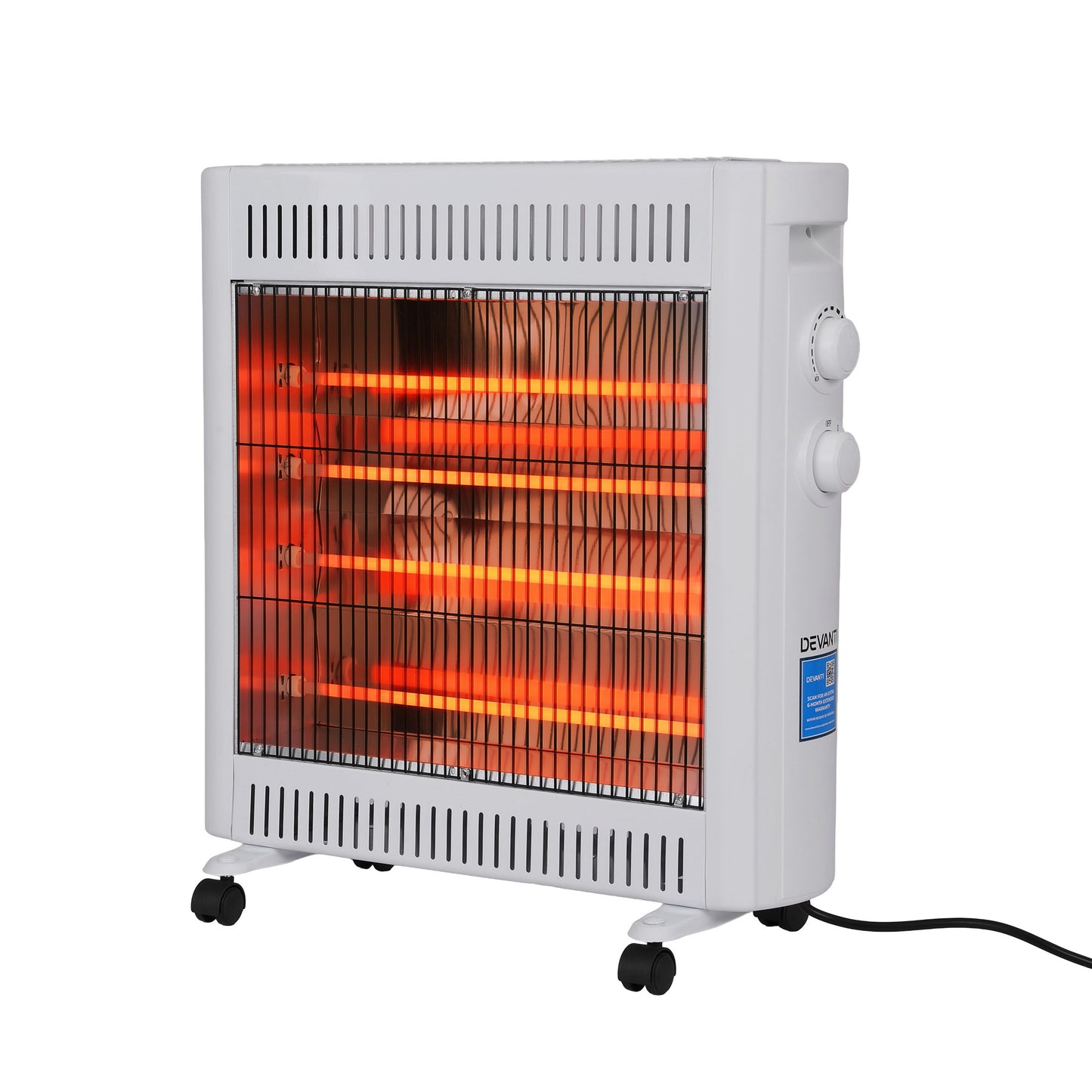 Devanti 2200W Infrared Radiant Heater Portable Electric Space Heating White - Image 9