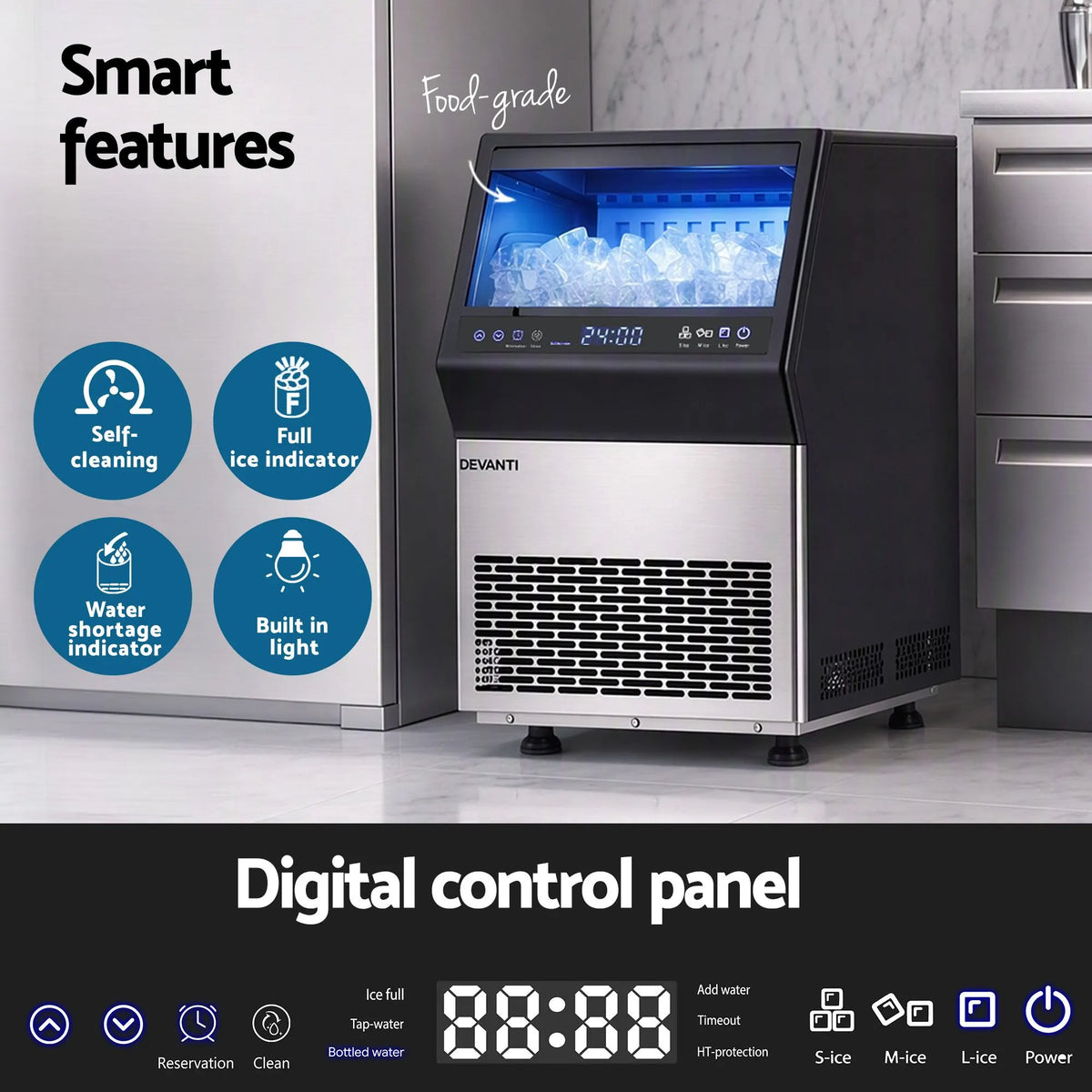 Devanti 35kg Commercial Ice Maker Freestanding Ice Cube Machine - Image 5