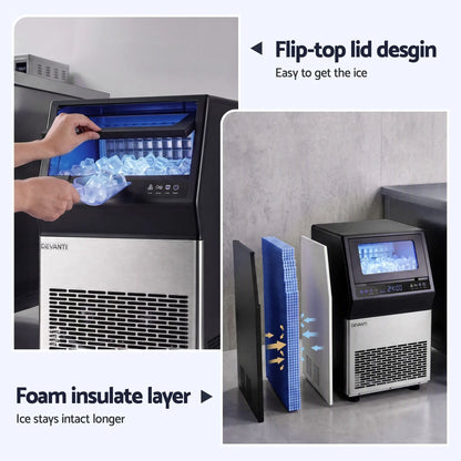 Devanti 35kg Commercial Ice Maker Freestanding Ice Cube Machine - Image 6
