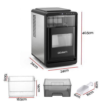 Devanti Ice Maker Crescent Ice 16pcs Countertop Machine 12KG/24H for Home - Image 2