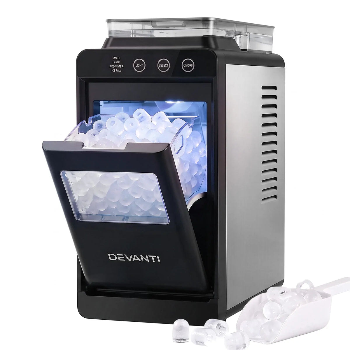 Devanti Ice Maker Ice Slim Compact Countertop Machine 12KG/24H for Home - Image 2