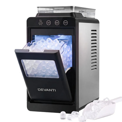 Devanti Ice Maker Ice Slim Compact Countertop Machine 12KG/24H for Home - Image 2