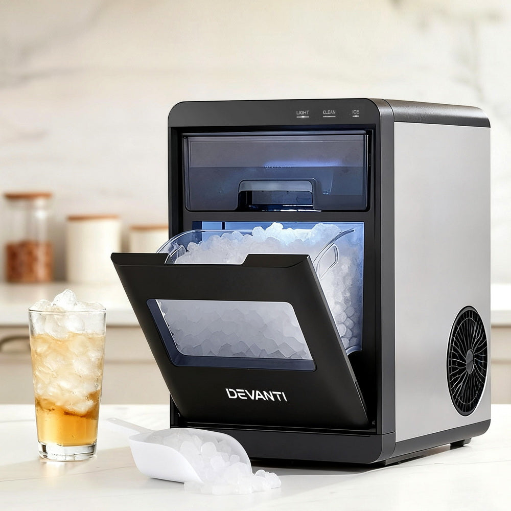 Devanti Ice Maker Machine 20kg Chewable Nugget Ice Countertop w/Self Cleaning - Image 7