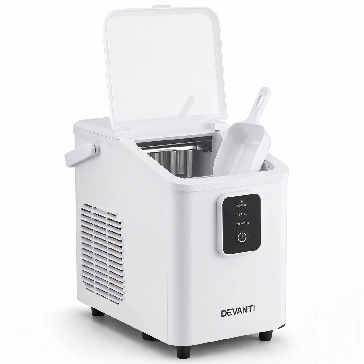 Devanti Ice Maker 11-12kg Portable Bullet Cube Machine White - Image 4