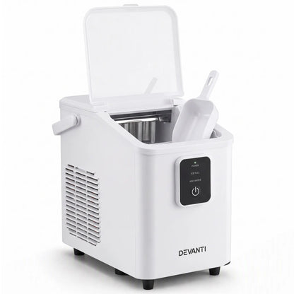 Devanti Ice Maker 11-12kg Portable Bullet Cube Machine White - Image 4