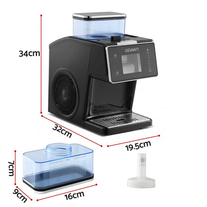 Devanti 20kg/24hr Ice Maker Snowflake Bingsu Shaved Ice Slushie Maker Black - Image 2