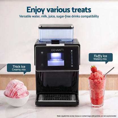 Devanti 20kg/24hr Ice Maker Snowflake Bingsu Shaved Ice Slushie Maker Black - Image 6