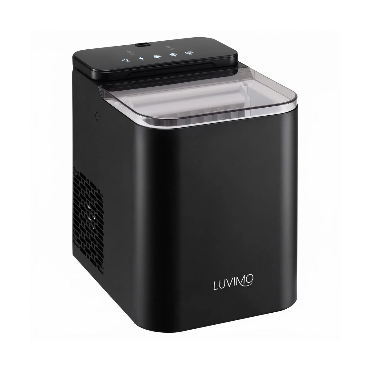 LUVIMO 15kg Ice Maker Machine Double Open Cover Deep Clean - Black - Image 4