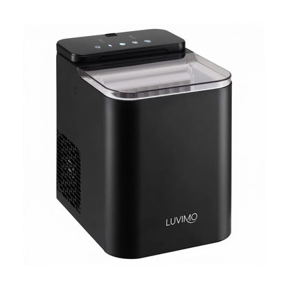 LUVIMO 15kg Ice Maker Machine Double Open Cover Deep Clean - Black - Image 4