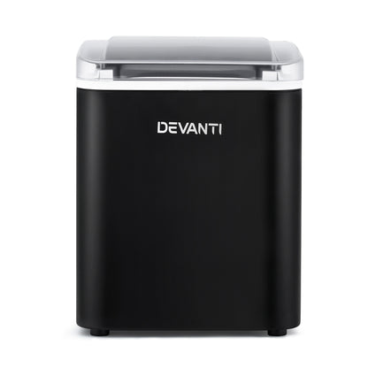 Devanti Ice Maker Machine Portable 12kg Countertop w/Self Cleaning 1.2L Black - Image 3
