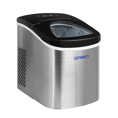 Devanti 2.4L Stainless Steel Portable Ice Cube Maker - Image 8