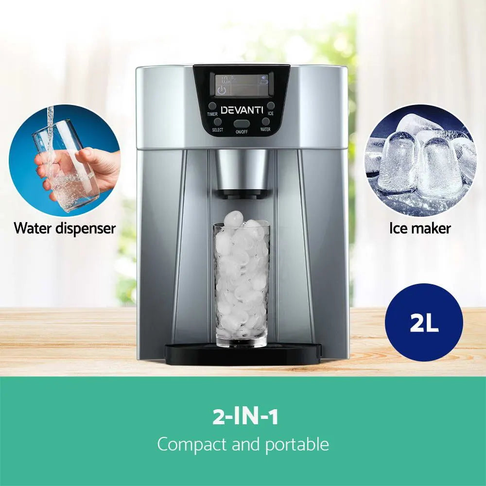 Devanti 12kg Ice Maker Machine with Water Dispenser - Image 4
