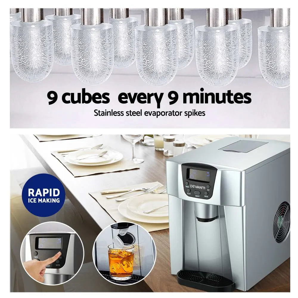 Devanti 12kg Ice Maker Machine with Water Dispenser - Image 5