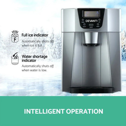 Devanti 12kg Ice Maker Machine with Water Dispenser - Image 7