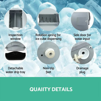Devanti 12kg Ice Maker Machine with Water Dispenser - Image 9