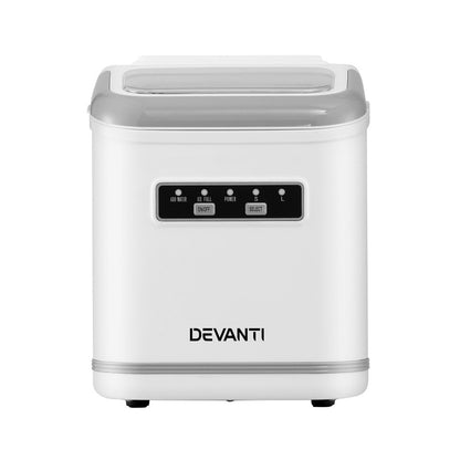 Devanti Ice Maker Machine Portable 12kg Countertop w/Self Cleaning 1.3L White - Image 3