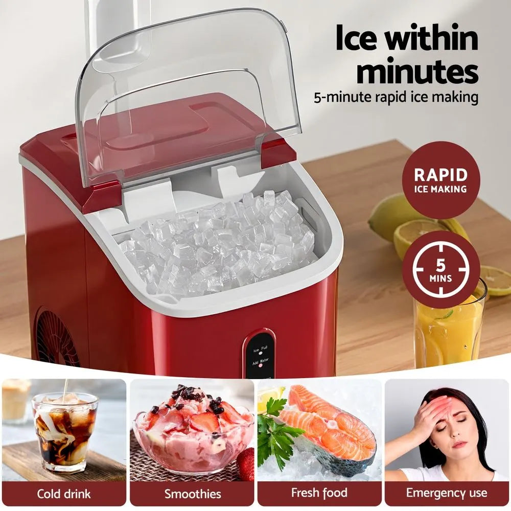 Devanti Ice Maker Machine 15kg Nugget Chewable Ice Cube - Image 8