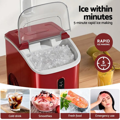 Devanti Ice Maker Machine 15kg Nugget Chewable Ice Cube - Image 8