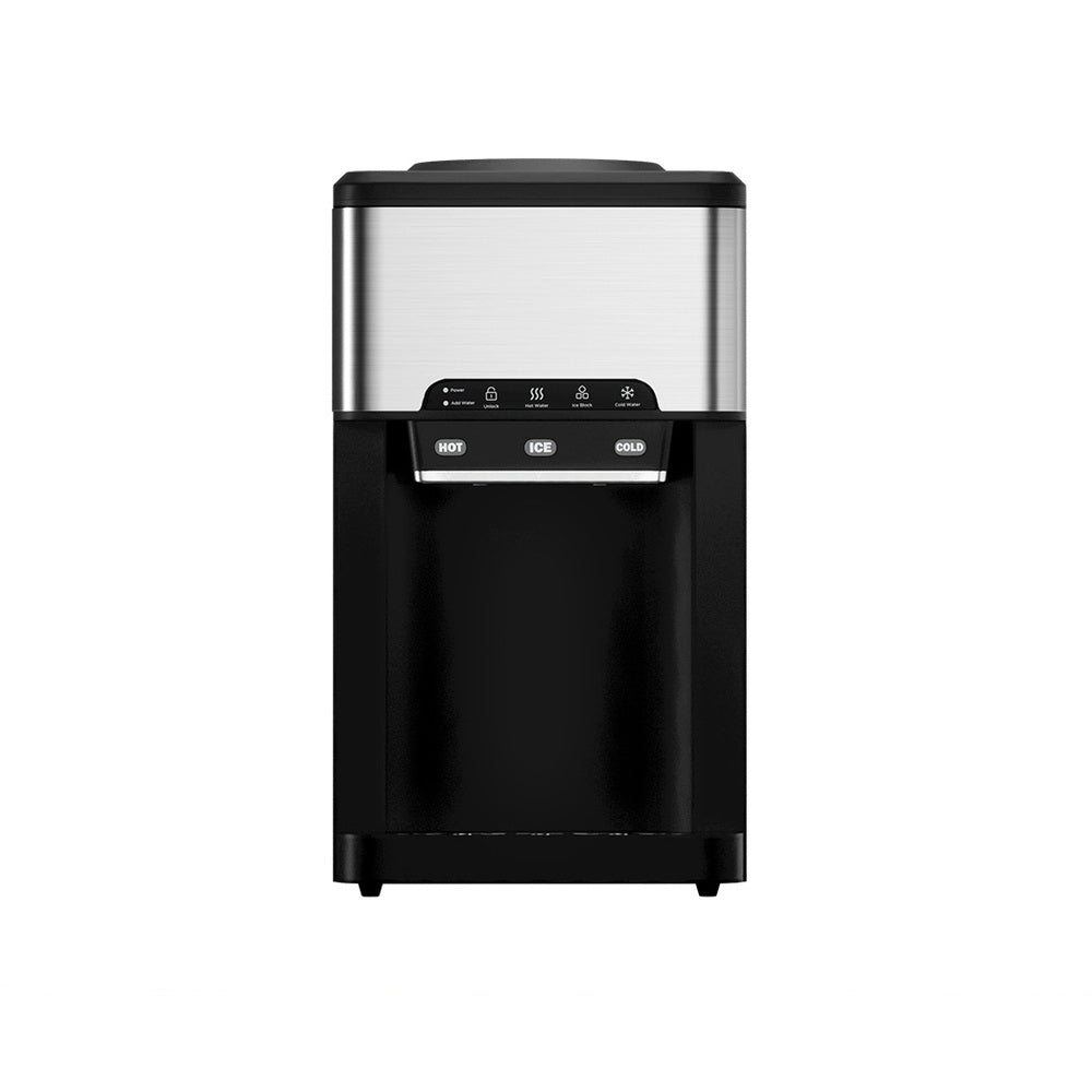Devanti 20kg 3 in 1 Ice Maker Machine Cold and Hot Water Dispenser 3L Silver - Image 3