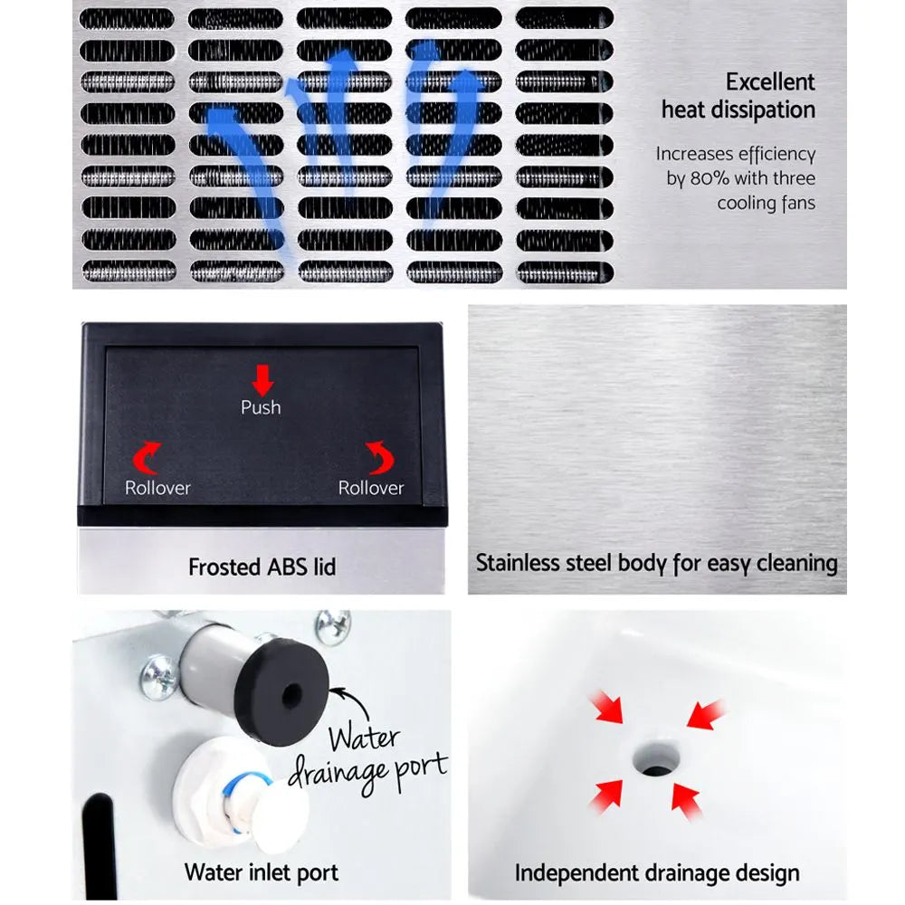 Devanti 45-60kg Commercial Ice Maker Machine - Image 8