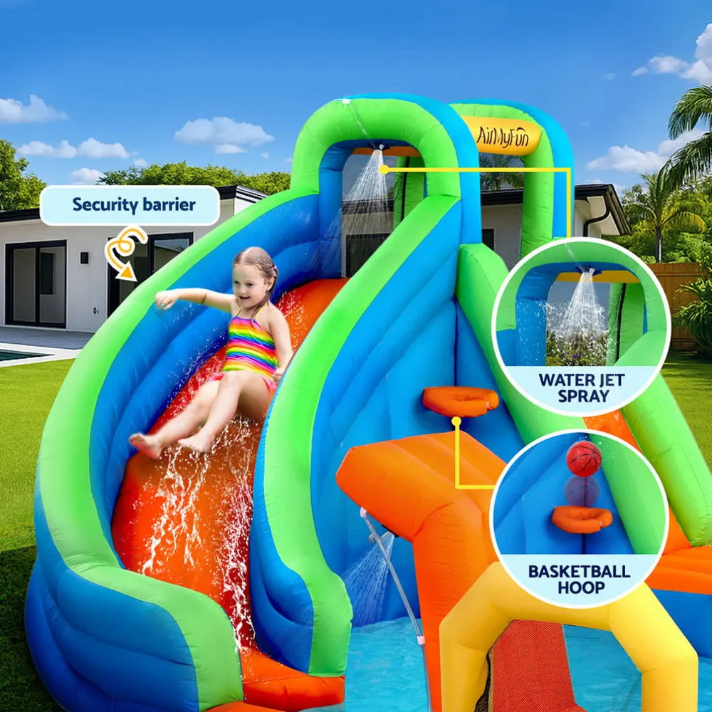 AirMyFun Kids Inflatable Pool Water Slide Cannon Splash Park Castle Outdoor Toys 427X374CM - Image 4