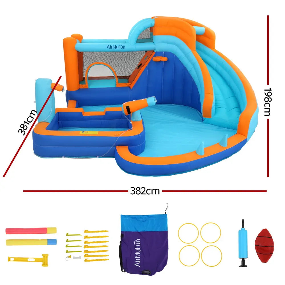 AirMyFun Kids Inflatable Pool Water Slide Park Jumping Castle Bounce 382X381CM - Image 2