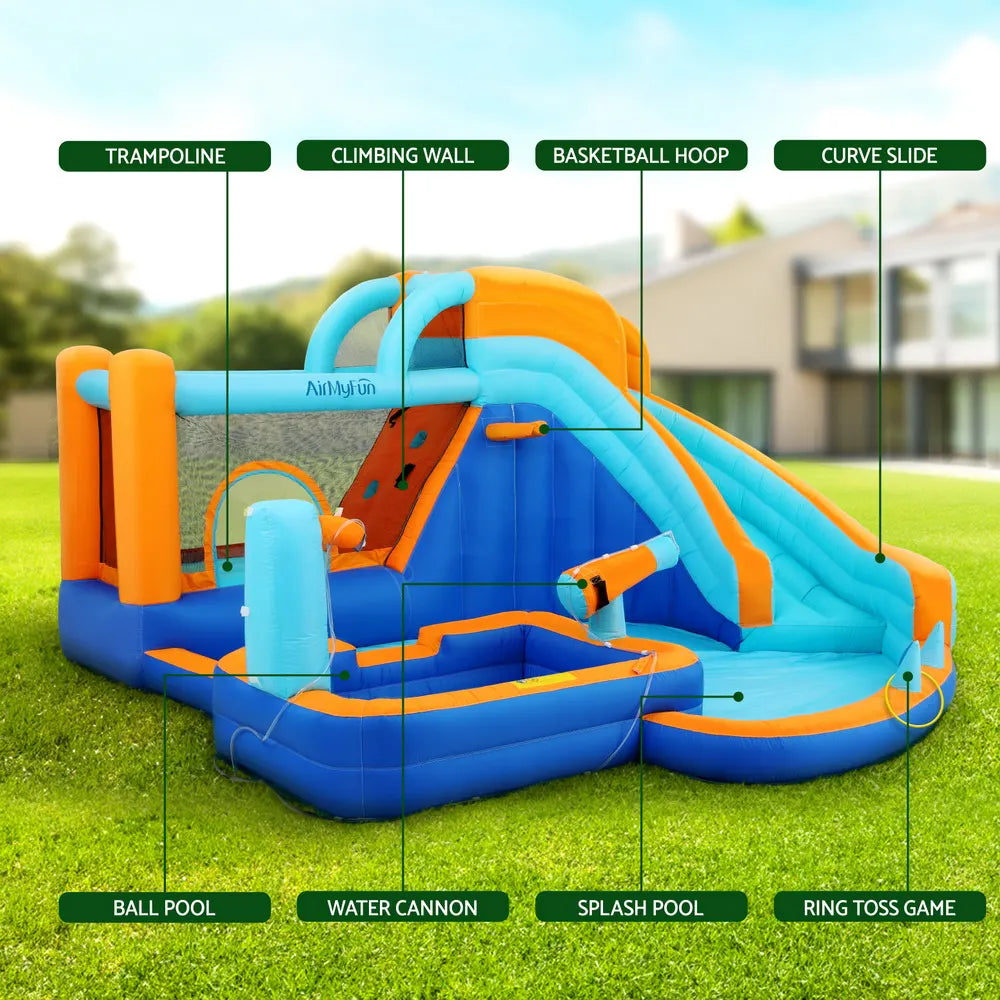 AirMyFun Kids Inflatable Pool Water Slide Park Jumping Castle Bounce 382X381CM - Image 4