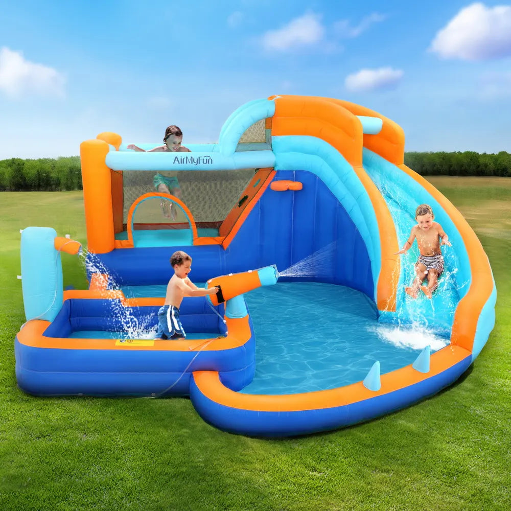 AirMyFun Kids Inflatable Pool Water Slide Park Jumping Castle Bounce 382X381CM - Image 7