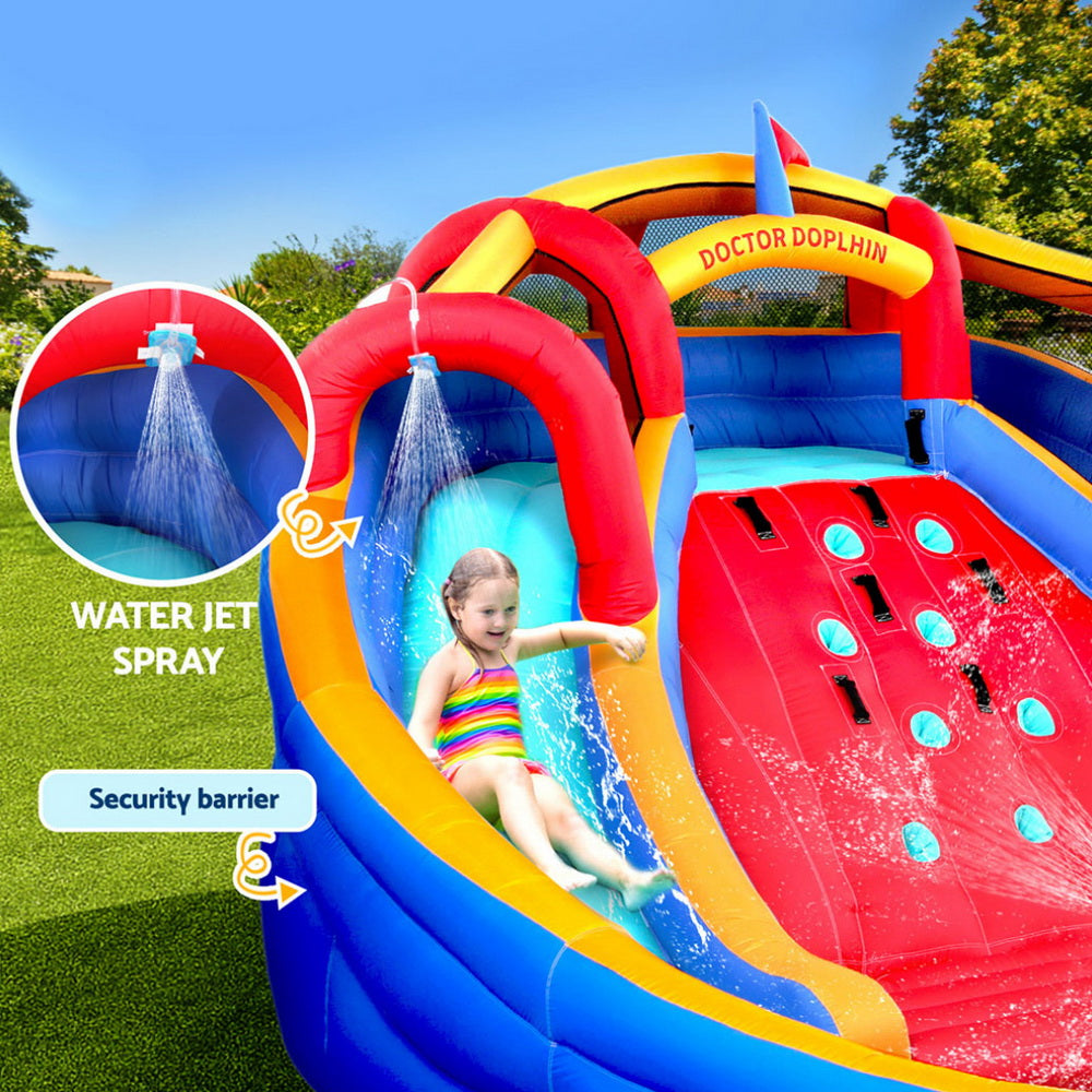 Kids Inflatable Pool Water Slide Cannon Splash Park Toss Game 408X386CM - Image 4