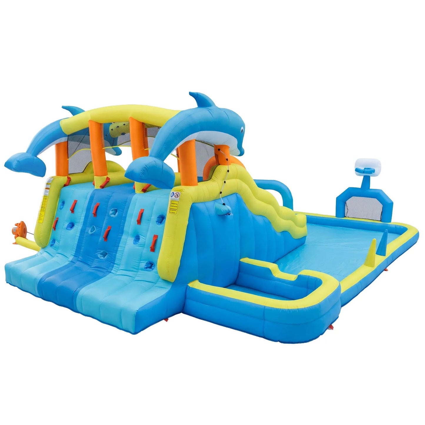 Keezi Inflatable Splash Kids Pool Water Slide Park with Blower 4m x 5.65m - Image 2