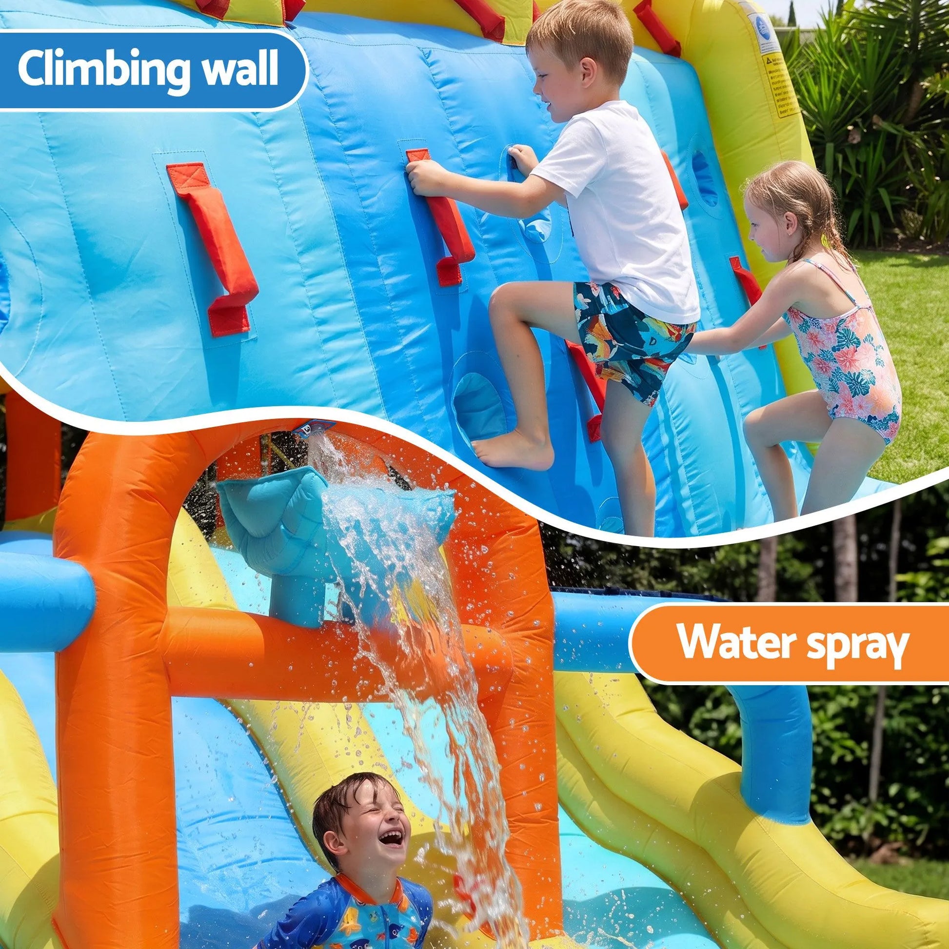 Keezi Inflatable Splash Kids Pool Water Slide Park with Blower 4m x 5.65m - Image 5