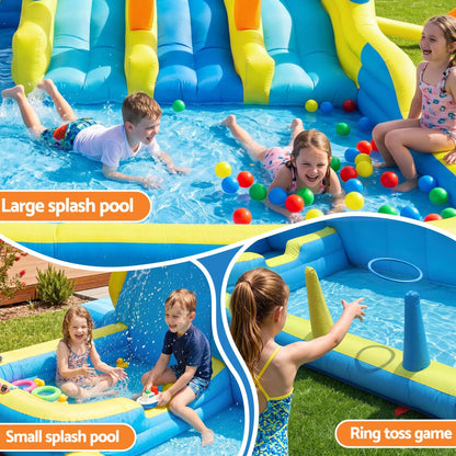 Keezi Inflatable Splash Kids Pool Water Slide Park with Blower 4m x 5.65m - Image 6