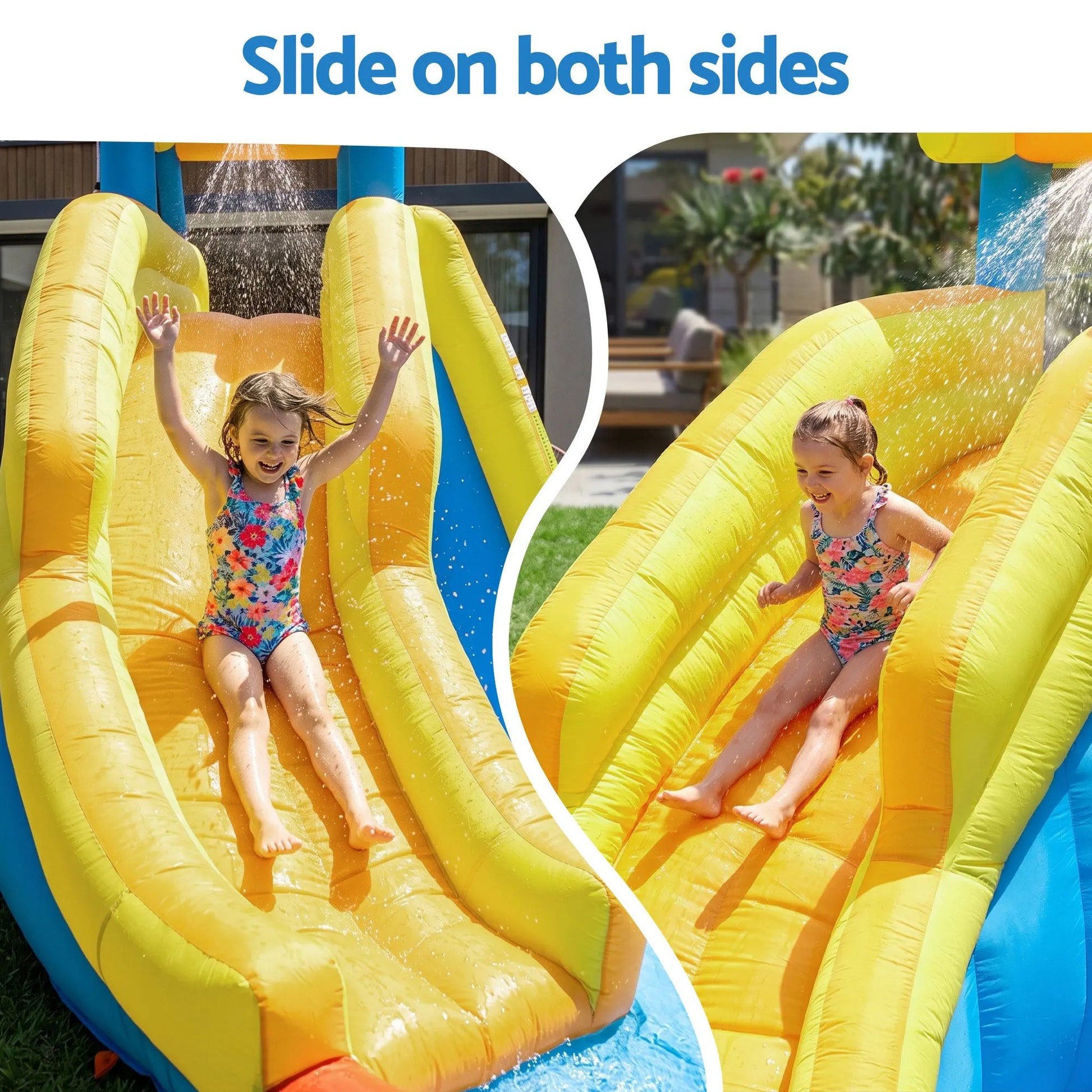 Keezi Inflatable Kids Pool Water Slide Splash Castle Football 622cmx542cm - Image 4