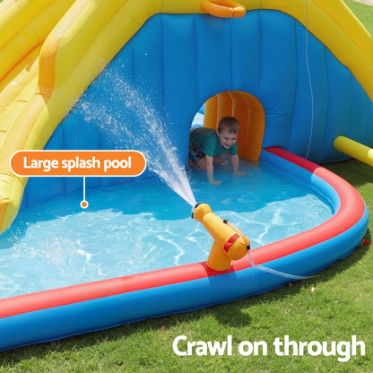 Keezi Inflatable Kids Pool Water Slide Splash Castle Football 622cmx542cm - Image 6