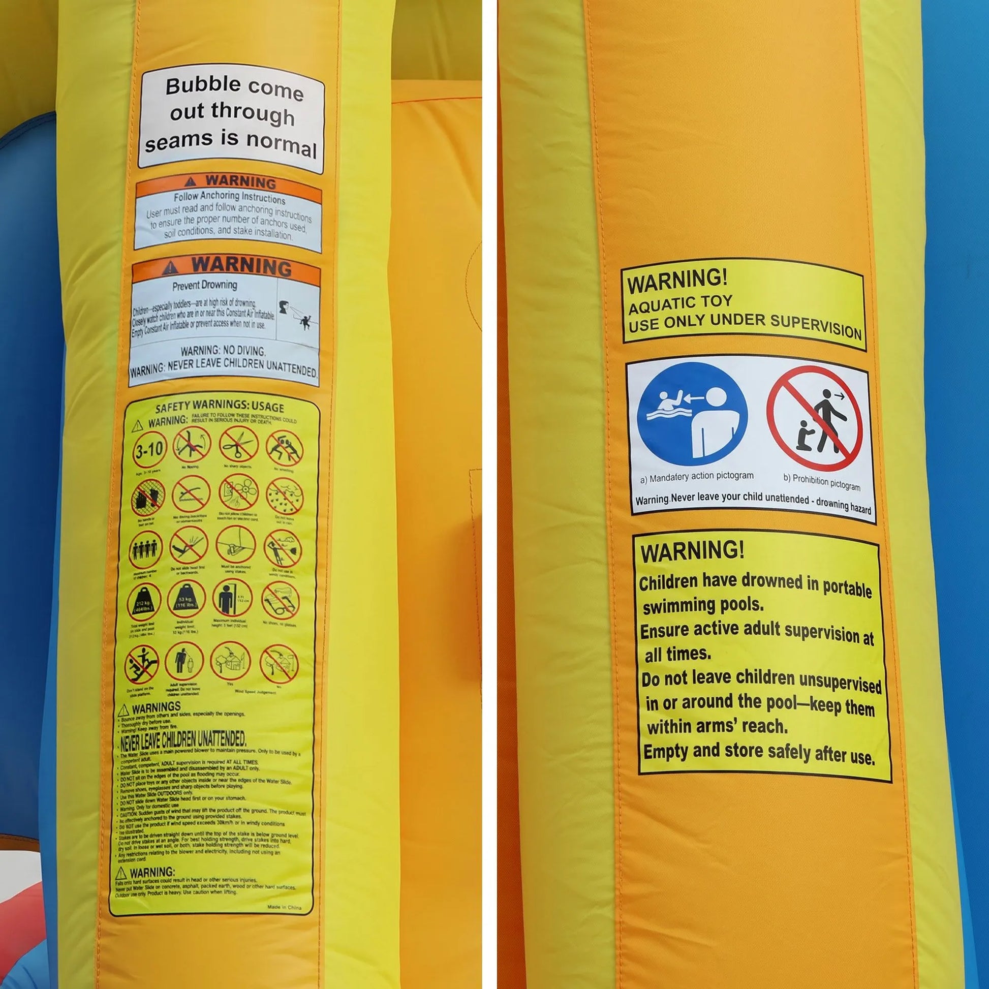 Keezi Inflatable Kids Pool Water Slide Splash Castle Football 622cmx542cm - Image 8