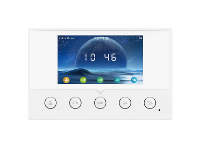 Fanvil i51W SIP indoor station, 4.3in color touchscreen, Wi‑Fi, PoE, video intercom, remote door...